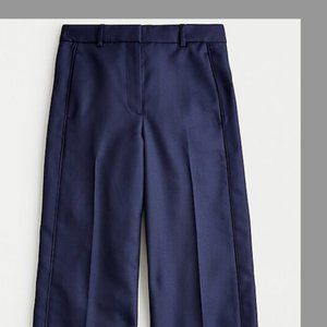 J.Crew Wide-leg pant with tuxedo stripe ~ Navy, Size 8 - NWT